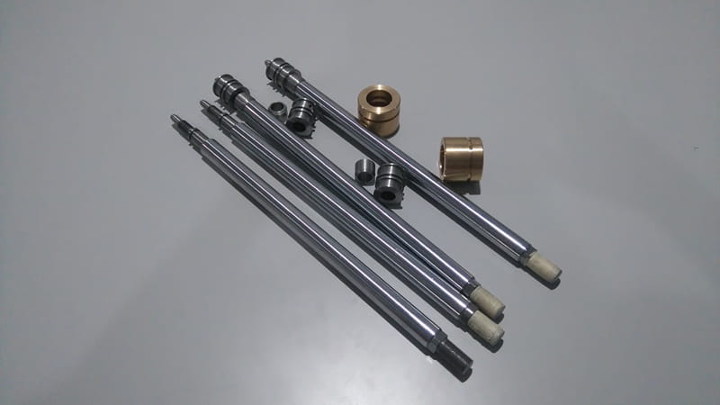 Piston, piston rod, hydraulic parts